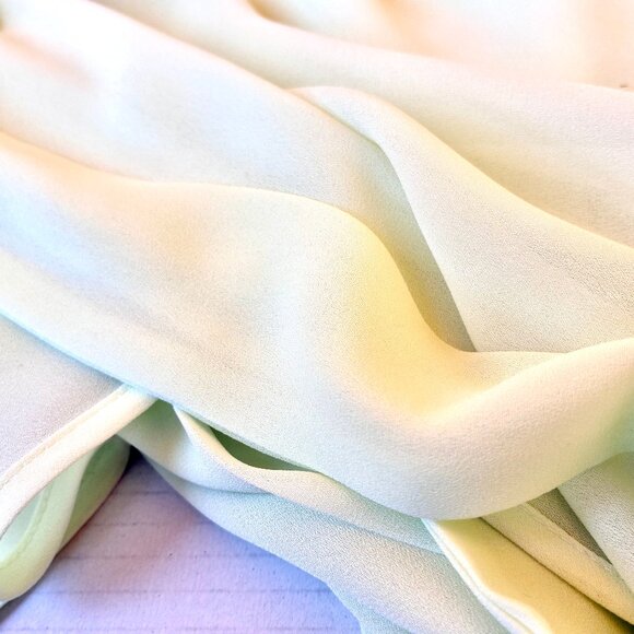 JOSIE Natori Vintage Sheer GREEN Short Robe Self Tie Embroidery NEW - Picture 15 of 15